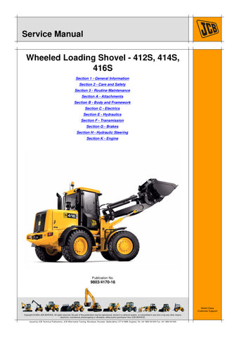 Enhance your maintenance capabilities with the JCB 412S, 414S, and 416S Wheeled Loading Shovel Service Manual (9803/4170-16) in PDF format. This comprehensive guide provides detailed insights into servicing and troubleshooting, ensuring your equipment operates at peak performance. With easy navigation and clear illustrations, you can quickly access essential information, saving you time and reducing downtime. Invest in this invaluable resource to keep your machinery running smoothly and efficiently.