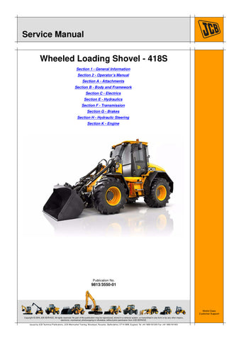 Enhance your maintenance capabilities with the JCB 418S Wheeled Loading Shovel Service Manual (9813/3550-01) in PDF format. This comprehensive guide provides detailed insights into the operation, troubleshooting, and repair of your JCB 418S, ensuring optimal performance and longevity of your equipment. With easy navigation and clear illustrations, this manual is an essential resource for both seasoned professionals and DIY enthusiasts, empowering you to tackle any service task with confidence. Don't miss th
