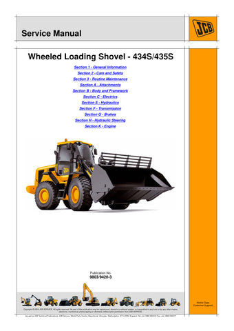 Unlock the full potential of your JCB 434S/435S Wheeled Loading Shovel with our comprehensive Service Manual (9803/9420-3) in PDF format. This essential guide provides detailed maintenance procedures, troubleshooting tips, and technical specifications to ensure your equipment operates at peak performance. With easy navigation and clear illustrations, this manual is designed for both seasoned professionals and newcomers alike, making it an invaluable resource for keeping your machinery in top condition. Don'