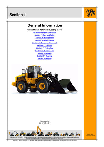 Unlock the full potential of your JCB 467 Wheel Loader with the comprehensive Service Manual (9813/0500-01) in PDF format. This essential guide provides detailed instructions, diagrams, and troubleshooting tips to ensure your machine operates at peak performance. Whether you're a seasoned technician or a DIY enthusiast, this manual is designed to simplify maintenance and repairs, saving you time and money. Invest in your equipment's longevity and efficiency today!