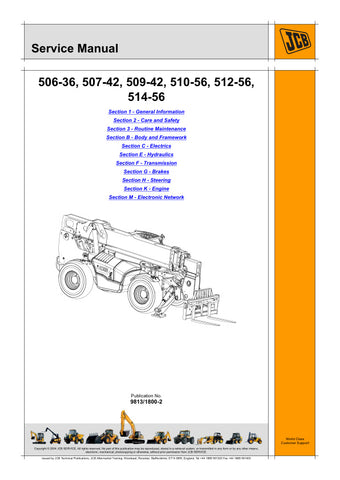 Unlock the full potential of your JCB machinery with the comprehensive JCB 506-36, 507-42, 509-42, 510-56, 512-56, 514-56 Service Manual (9813/1800-2) in PDF format. This essential resource provides detailed insights into maintenance, troubleshooting, and repair procedures, ensuring your equipment operates at peak performance. With easy navigation and clear illustrations, this manual is designed for both seasoned professionals and DIY enthusiasts, making it an invaluable addition to your toolkit. Don't miss