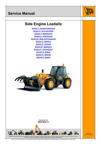 Unlock the full potential of your JCB Loadall with the comprehensive JCB 530, 532, 533, 535, 537, 540 Side Engine Loadall Service Manual (9803/3630-14). This essential guide is designed to provide you with detailed insights and step-by-step instructions for maintenance and repairs, ensuring your equipment operates at peak performance.