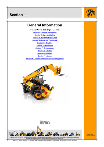 Unlock the full potential of your JCB machinery with the comprehensive Service Manual (9813-1500-3) available in PDF format. This essential guide covers a wide range of models, including the 531-70, 535-95, 536-60, and more, providing detailed instructions for maintenance, troubleshooting, and repairs. With easy navigation and clear diagrams, this manual ensures you can keep your equipment running smoothly and efficiently, minimizing downtime and maximizing productivity. Invest in your machinery's longevity