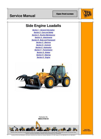Enhance your maintenance capabilities with the JCB 531-70 Telescopic Handler Service Manual (9803/3730-04) in PDF format. This comprehensive guide provides detailed insights into the operation, troubleshooting, and repair of your telescopic handler, ensuring optimal performance and longevity. With easy navigation and clear illustrations, this manual is an essential resource for both professionals and DIY enthusiasts looking to keep their equipment in top condition. Download your copy today and empower your 