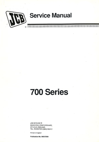 JCB 712, 716 (700 Series) Articulated Dump Truck Manual