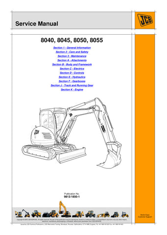 Unlock the full potential of your JCB machinery with the comprehensive Service Manual for models 8040ZTS, 8045ZTS, 8050ZTS, 8050RTS, 8055ZTS, and 8055RTS. This PDF file is an essential resource for maintenance and repair, providing detailed diagrams, troubleshooting tips, and step-by-step instructions to ensure your equipment operates at peak performance. With this manual, you can save time and money by tackling repairs yourself, enhancing the longevity of your investment. Don't miss out on the opportunity 