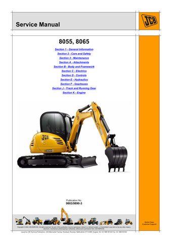 Unlock the full potential of your JCB 8055 and 8065 Compact Excavators with the comprehensive Service Manual (9803/9890-3) in PDF format. This essential guide provides detailed maintenance procedures, troubleshooting tips, and technical specifications to ensure your machinery operates at peak performance. With easy navigation and clear illustrations, this manual is an invaluable resource for both seasoned professionals and DIY enthusiasts, helping you save time and reduce repair costs. Invest in your equipm