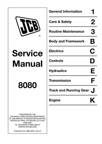  Enhance your maintenance capabilities with the JCB 8080 MIDI Excavator Service Manual (9803/9330) in PDF format. This comprehensive guide provides detailed insights into the operation, troubleshooting, and repair of your excavator, ensuring optimal performance and longevity. With easy navigation and clear illustrations, this manual is an essential resource for both professionals and DIY enthusiasts looking to keep their equipment in top shape. Download your copy today and empower your excavator maintenance