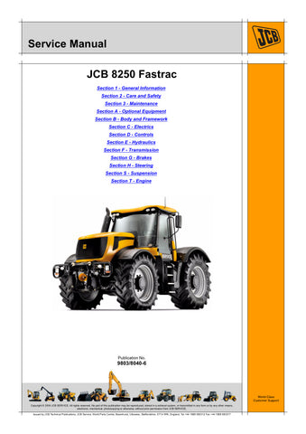 Unlock the full potential of your JCB 8250 Fastrac with the comprehensive Service Manual 9803/8040-6, available in a convenient PDF format. This essential guide provides detailed insights into maintenance, troubleshooting, and repair procedures, ensuring your machinery operates at peak performance. With easy navigation and clear illustrations, this manual is an invaluable resource for both professionals and DIY enthusiasts, helping you save time and money on repairs. Don't miss out on the opportunity to enh