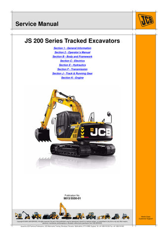 Unlock the full potential of your JCB machinery with the comprehensive JCB JS200, JS210, JS220, JS230, JS370 Service Manual (9813/5550-01) in PDF format. This essential resource provides detailed maintenance guidelines, troubleshooting tips, and repair procedures tailored specifically for your equipment. With easy navigation and clear illustrations, you can ensure optimal performance and longevity of your machines, saving time and reducing downtime. Invest in this invaluable manual today and keep your JCB 