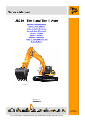 Unlock the full potential of your JCB JS330 with our comprehensive Tier II and Tier III Service Manual, available in a convenient PDF format. This essential guide, covering model numbers 1240500, 1240999, 224510, and 1224999, provides detailed instructions for maintenance and repair, ensuring your equipment operates at peak performance. With easy navigation and clear diagrams, this manual is an invaluable resource for both seasoned professionals and DIY enthusiasts, helping you save time and money on repair