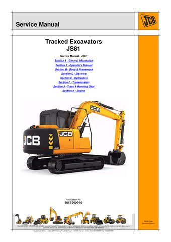 Unlock the full potential of your JCB JS81 Tracked Excavator with the comprehensive Service Manual (9813/2000-02) in PDF format. This essential guide provides detailed insights into maintenance, troubleshooting, and repair procedures, ensuring your equipment operates at peak performance. With easy navigation and clear illustrations, you can quickly find the information you need to keep your excavator running smoothly and efficiently. Invest in this invaluable resource today and enhance the longevity and rel
