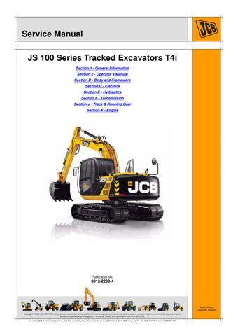 Discover the ultimate resource for your JCB machinery with the JS 100 Series T4i Service Manual. This comprehensive guide covers models including JS115, JS130, JS145, JS160, JS180, JS190, JS200, JS210, JS220, JS235, and JS330, ensuring you have all the information you need at your fingertips.