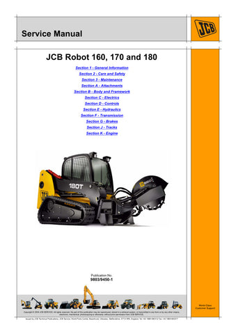 Unlock the full potential of your JCB ROBOT 160, 160HF, 170, 170HF, 180, and 180HF with the comprehensive Service Manual (9803/9450-1) in PDF format. This essential guide provides detailed insights into maintenance, troubleshooting, and repair procedures, ensuring your machinery operates at peak performance. With easy navigation and clear illustrations, this manual is a must-have for operators and technicians alike, empowering you to tackle any service challenge with confidence. Enhance your productivity an