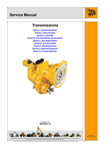 Unlock the full potential of your JCB machinery with the JCB Transmissions Service Manual (9803-8610) in PDF format. This comprehensive guide covers a wide range of models, including the 2CX, 212, 3CX, 4CX, 5CX, and more, providing you with detailed insights into maintenance, troubleshooting, and repair procedures. With easy navigation and clear illustrations, this manual is an essential resource for both professionals and DIY enthusiasts, ensuring your equipment operates at peak performance. Don't miss out