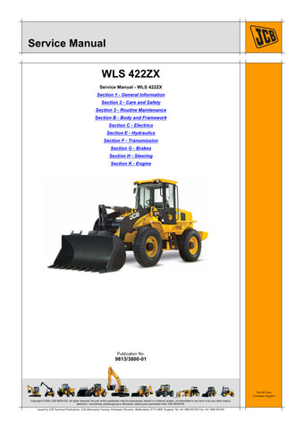  Unlock the full potential of your JCB WLS 422ZX Wheel Loading Shovel with the comprehensive Service Manual (9813/3800-01) in PDF format. This essential guide provides detailed insights into maintenance, troubleshooting, and repair procedures, ensuring your equipment operates at peak performance. With easy navigation and clear illustrations, this manual is designed for both seasoned professionals and DIY enthusiasts, making it an invaluable resource for keeping your machinery in top condition. Don't miss 