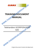 Claas Telehandlers SCORPION 6030 K20 Training Document Manual PDF