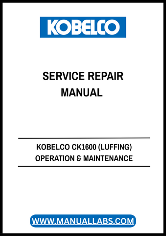  Enhance your operational efficiency with the KOBELCO CK1600 (Luffing) Operation & Maintenance Service Repair Manual (S2GN10002ZE08) in PDF format. This comprehensive guide is designed to provide you with essential information for the effective operation and maintenance of your equipment, ensuring optimal performance and longevity.