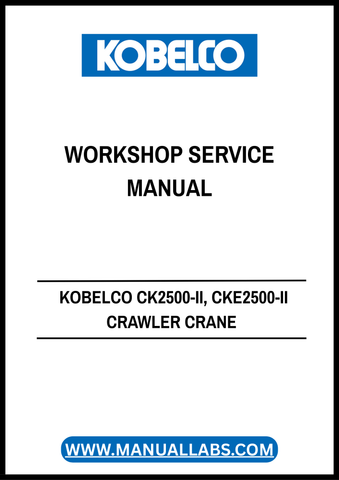 Unlock the full potential of your KOBELCO CK2500-II and CKE2500-II crawler cranes with the comprehensive Workshop Service Manual (S5JD00002ZE06). This PDF manual is an essential resource for technicians and operators, providing detailed insights into maintenance, troubleshooting, and repair procedures tailored specifically for these powerful machines.