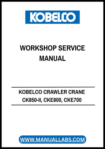 Unlock the full potential of your KOBELCO Crawler Crane with the comprehensive Workshop Service Manual (S5GG00005ZE04) for models CK850-II, CKE800, and CKE700. This PDF manual is an essential resource for operators and technicians, providing detailed insights into maintenance, troubleshooting, and repair procedures tailored specifically for your crane.