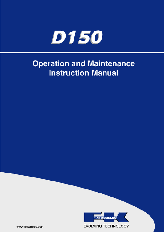 KOBELCO D150 (604.19.160.00) OPERATOR'S MANUAL - PDF FILE