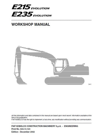 Unlock the full potential of your KOBELCO E215 and E235 excavators with the comprehensive Workshop Manual (604.13.123) in PDF format. This essential guide provides detailed insights into maintenance, troubleshooting, and repair procedures, ensuring your machinery operates at peak performance.