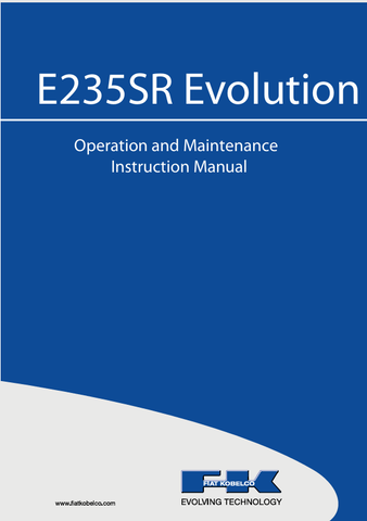 KOBELCO E235SR (604.21.091.00) OPERATOR MANUAL - PDF FILE