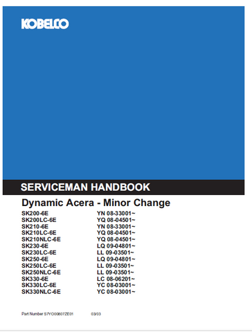 Uncover the KOBELCO GRAND BEETLE DYNAMIC ACERA SK Series Operator Manual. Ensure your machinery runs smoothly with expert tips and maintenance advice.
