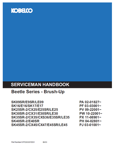 Uncover the KOBELCO Grand Beetle Series Operator Manual for the Brush-Up SK Series. Equip yourself with the knowledge to maximize your machine's capabilities.