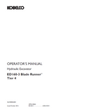 Get the KOBELCO ED160-3 Blade Runner Tier 4 Operator Manual. This resource provides crucial information for effective operation and maintenance of your excavator.