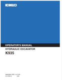Uncover the Kobelco Hydraulic Excavator K935 Operator Manual. Equip yourself with vital knowledge for operating and maintaining your excavator efficiently.