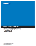 Discover the KOBELCO Hydraulic Excavator MD200C Operator Manual. Access essential guidelines and tips for efficient operation and maintenance of your excavator.