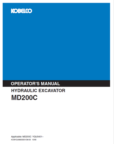 Discover the KOBELCO Hydraulic Excavator MD200C Operator Manual. Access essential guidelines and tips for efficient operation and maintenance of your excavator.
