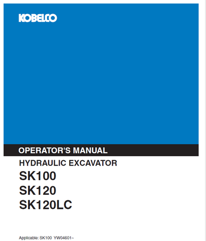 Access the KOBELCO hydraulic excavator operator manual for SK100, SK120, and SK120LC(II). Essential guidance for optimal performance and safety.
