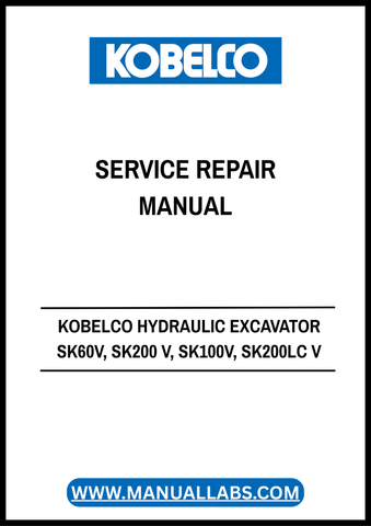 Unlock the full potential of your KOBELCO hydraulic excavators with the comprehensive Serviceman's Handbook. This essential service repair manual, designated S7L00017E-00, covers a range of models including SK60V, SK100V, SK120V, SK200V, SK200LC V, SK220 V, SK120LCV, and SK220LCV, ensuring you have the right information at your fingertips.