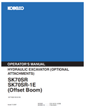 Discover the comprehensive operator manual for KOBELCO Hydraulic Excavator SK70SR and SK70SR-1E. Enhance your operational efficiency with expert guidance.