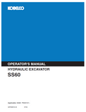 Discover the KOBELCO Hydraulic Excavator SS60 Operator Manual. Access essential guidelines and tips for efficient operation and maintenance of your excavator.