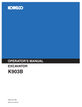 KOBELCO K903B EXCAVATOR (S2LE1011E-00NA) OPERATOR MANUAL - PDF FILE