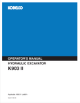 KOBELCO K903 II  (S2LE1013E-00) OPERATOR MANUAL - PDF FILE