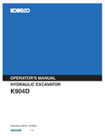 KOBELCO K904D (S2LW1017E-00) OPERATOR MANUAL - PDF FILE