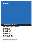 KOBELCO K904, K904L (S2LP1005E) OPERATOR MANUAL - PDF FILE