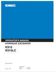 KOBELCO K916, K916LC (S2LS1001E-03 NA) OPERATOR MANUAL - PDF FILE