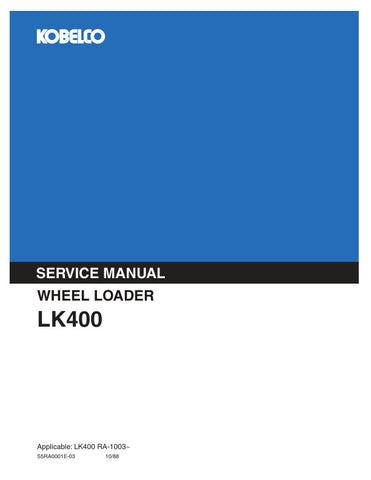 Unlock the full potential of your KOBELCO LK400 Wheel Loader with the comprehensive Service Manual S5RA0001E-03, available in a convenient PDF format. This essential guide provides detailed instructions, schematics, and troubleshooting tips to ensure optimal performance and maintenance of your equipment. With easy navigation and clear illustrations, you can quickly find the information you need to keep your loader running smoothly and efficiently. Invest in this invaluable resource today and enhance the lon