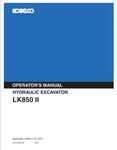 KOBELCO LK850 II (S2RJ1002E-00) OPERATOR MANUAL - PDF FILE