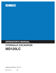 KOBELCO MD120LC (S2YP1001E-00) OPERATOR MANUAL - PDF FILE