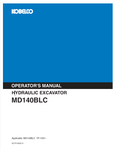KOBELCO MD140BLC  (S2YP1002E-01) OPERATOR MANUAL - PDF FILE