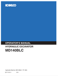 KOBELCO MD140BLC (S2YP1003E-01) OPERATOR MANUAL - PDF FILE