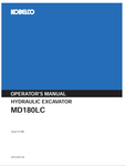 KOBELCO MD180LC (S2YG1001F-00) OPERATOR MANUAL - PDF FILE