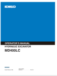 KOBELCO MD400LC (S2YS1001E) OPERATOR MANUAL - PDF FILE