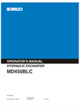 KOBELCO MD450BLC (S2YS1002E) OPERATOR MANUAL - PDF FILE